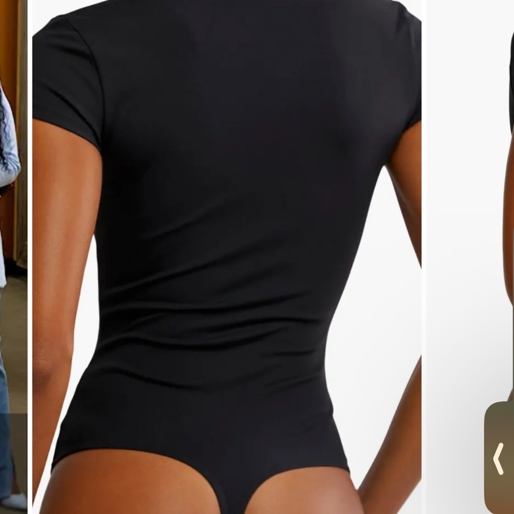 Free People Square Eyes bodysuit in black size x-large - Picture 2 of 5